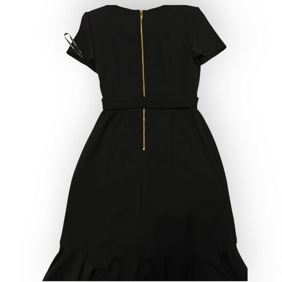 NWOT Calvin Klein Black Sheath Dress with Crew Neck and Short Sleeves Sz 8 - Picture 7 of 9